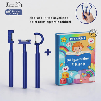 Peakruma® Çocuklar İçin Dil Egzersiz Seti + E-kitap Hediye