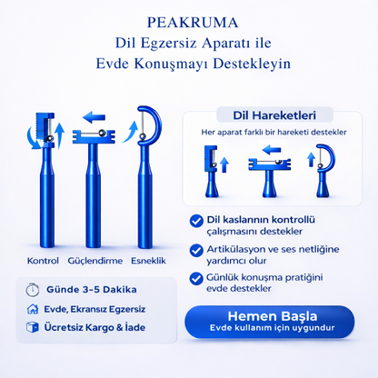 Peakruma® Çocuklar İçin Dil Egzersiz Seti + E-kitap Hediye